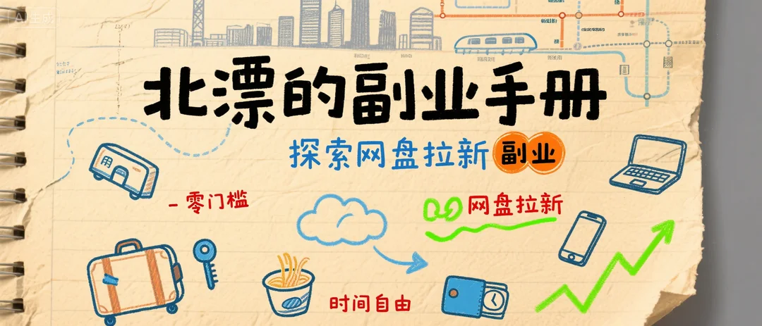 一个北漂的副业手册：探索网盘拉新